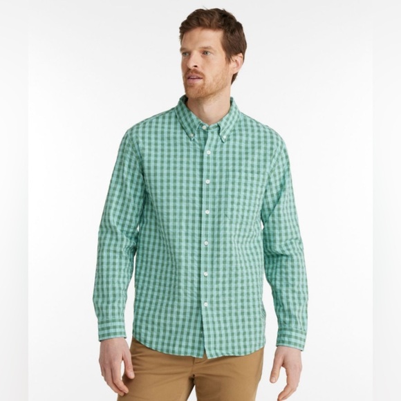 L.L. Bean Other - NWT LL Bean Organic Cotton Seersucker Shirt Long-Sleeve Traditional Fit Plaid